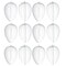 Set of 12 Clear Fillable Openable Clear Plastic Eggs Ornaments 3.7 Inches